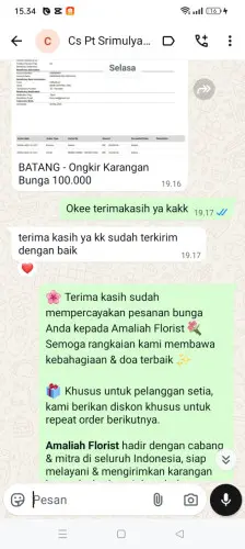 Testimonial Papan Bunga sukajadi pekanbaru