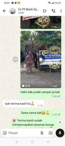 Testimonial Papan Bunga sukajadi pekanbaru